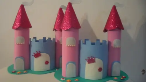 5 Centro de Mesa Castelo Princesas