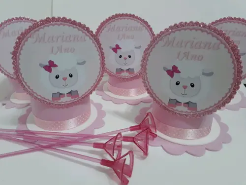 10 Centros de Mesa Ovelhinha