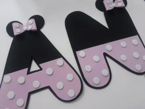 Letras Minnie Rosa