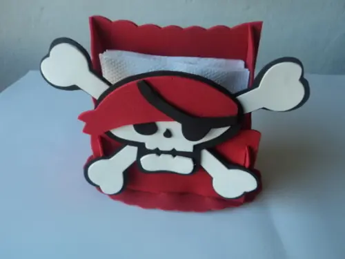 Porta guardanapo Caveira Pirata