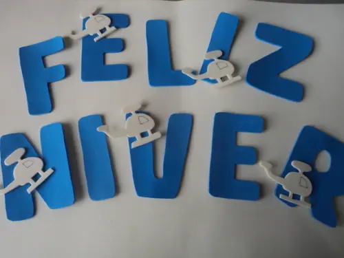 Letras De E.v.a. Com Aplique