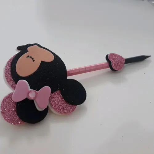 10 Lápis Minnie Rosa