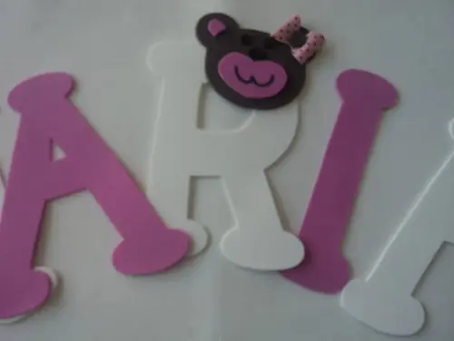 Letras De E.v.a. Com Aplique