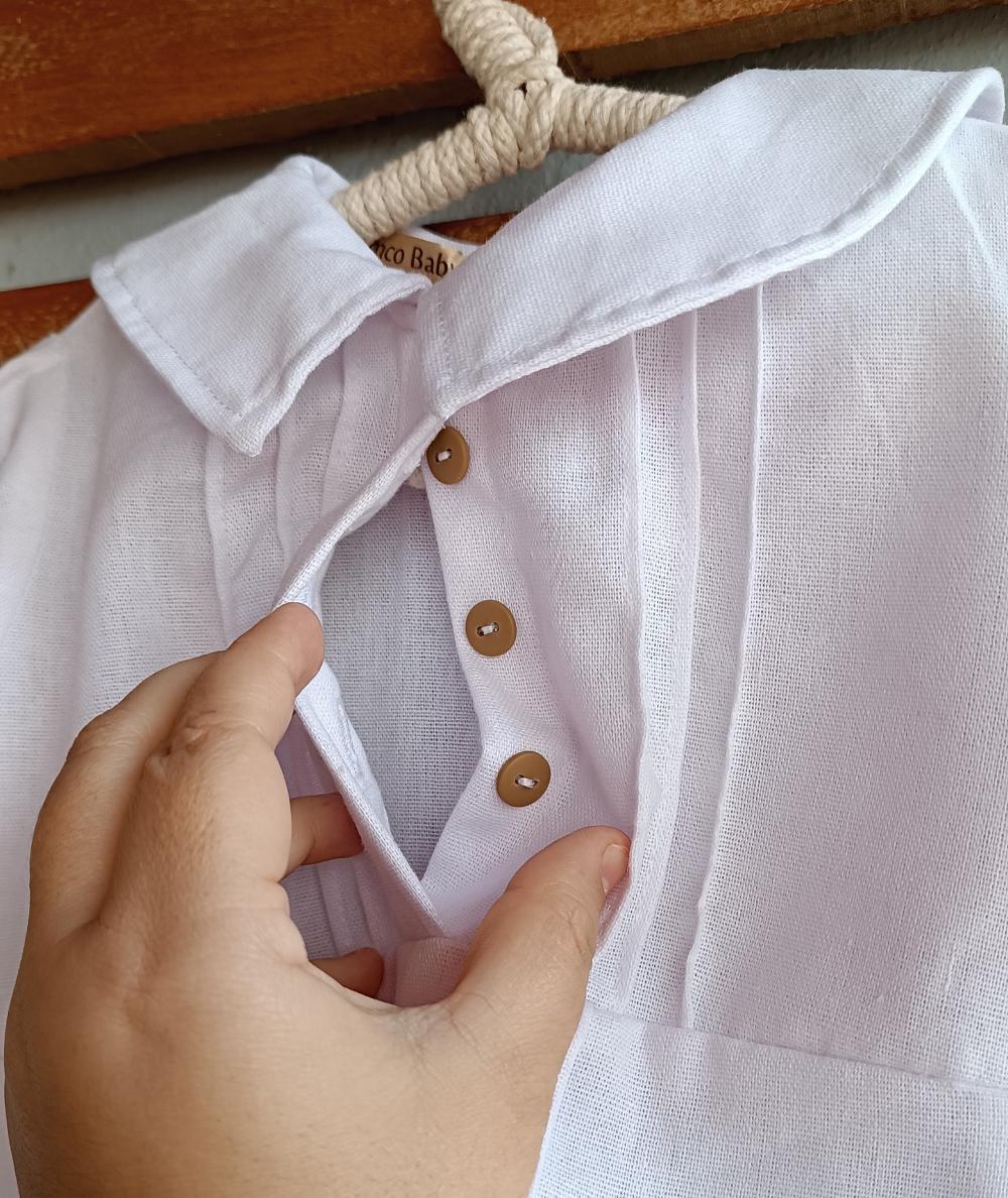 Mandrião e touca para batizado Alva