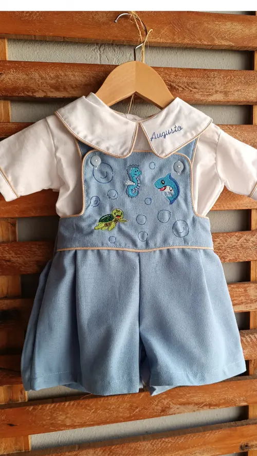 Conjunto personalizada tema fundo do mar