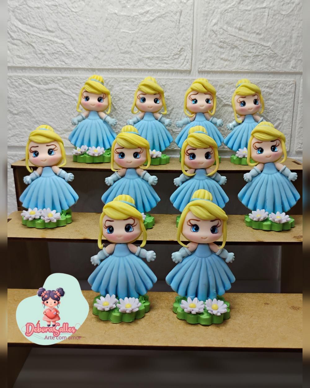 Apliques personalizados biscuit princesa Cinderela.