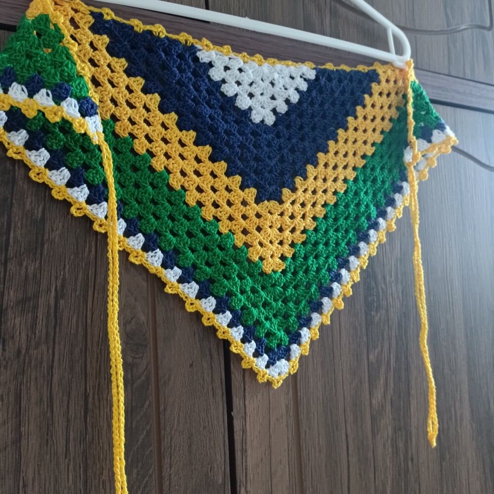 Bandana Brasil em crochê