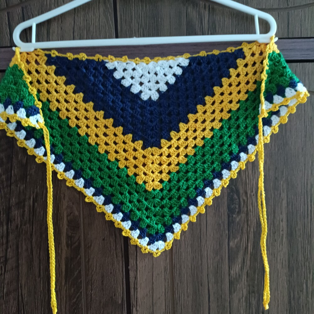 Bandana Brasil em crochê