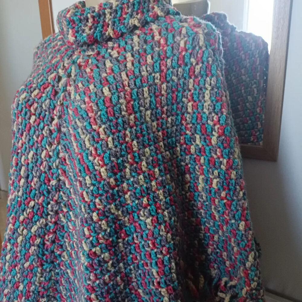 Poncho Capa em Crochê