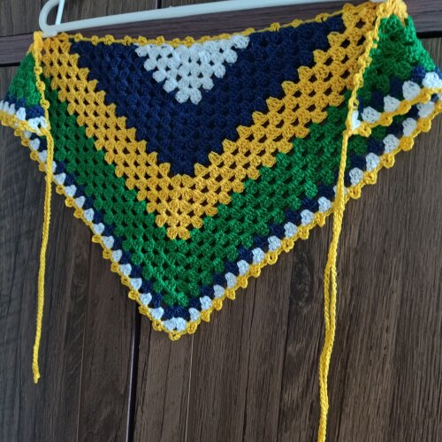Bandana Brasil em crochê