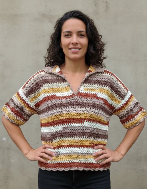 Camisa Feminina em Crochê