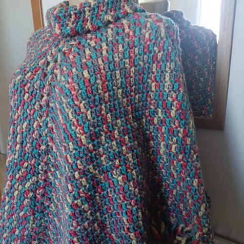Poncho Capa em Crochê