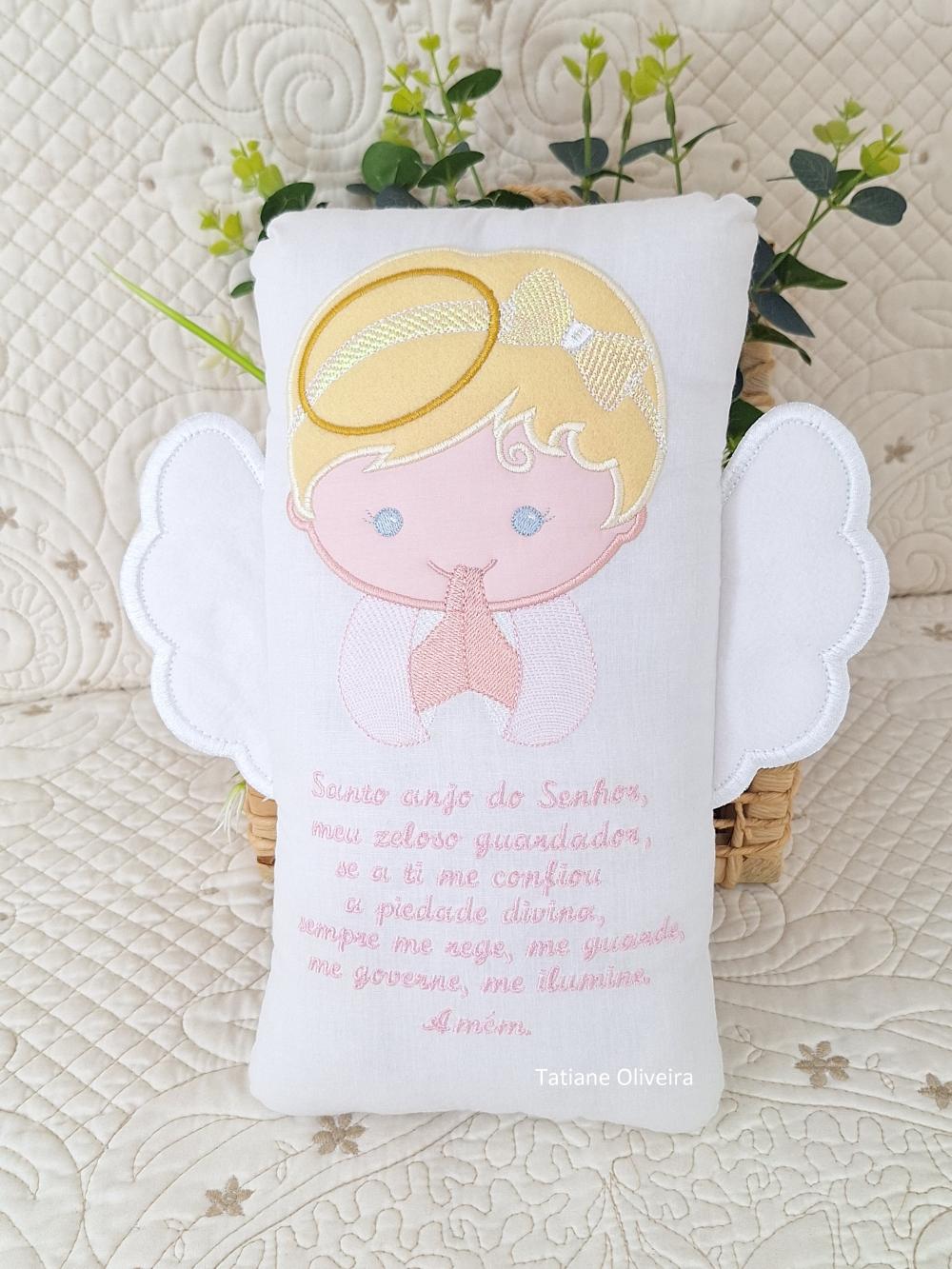 Naninha Anjo Com Oração do Anjo da Guarda - Naninha De Bebê Pe