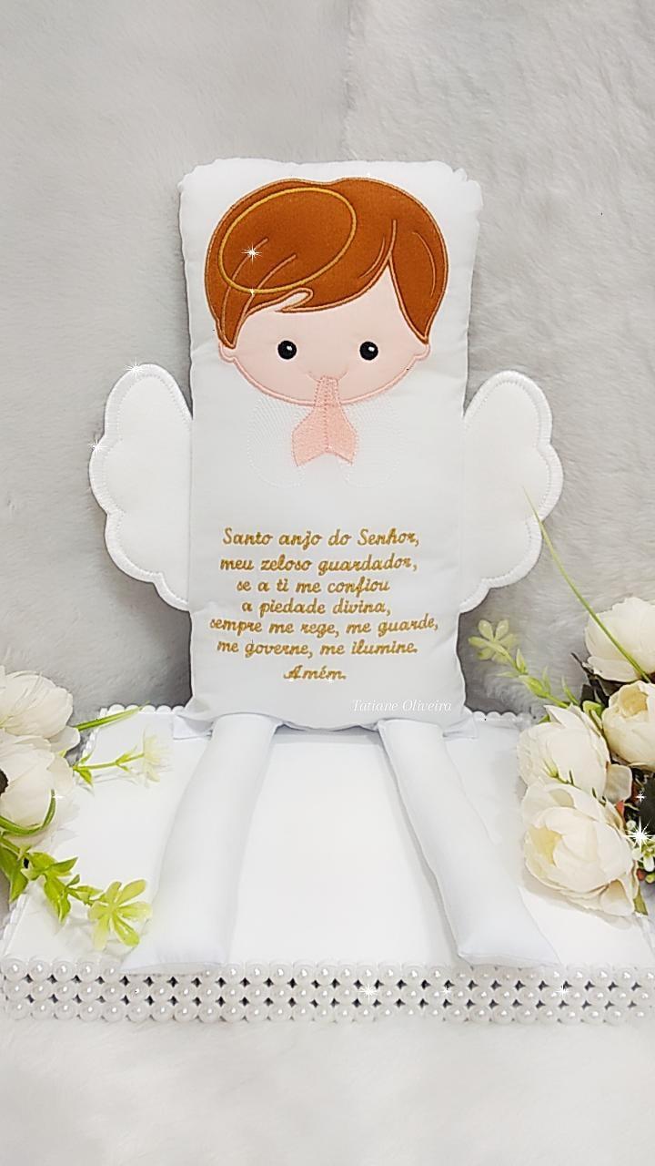 Naninha Anjo Com Oração do Anjo da Guarda - Naninha De Bebê Pe