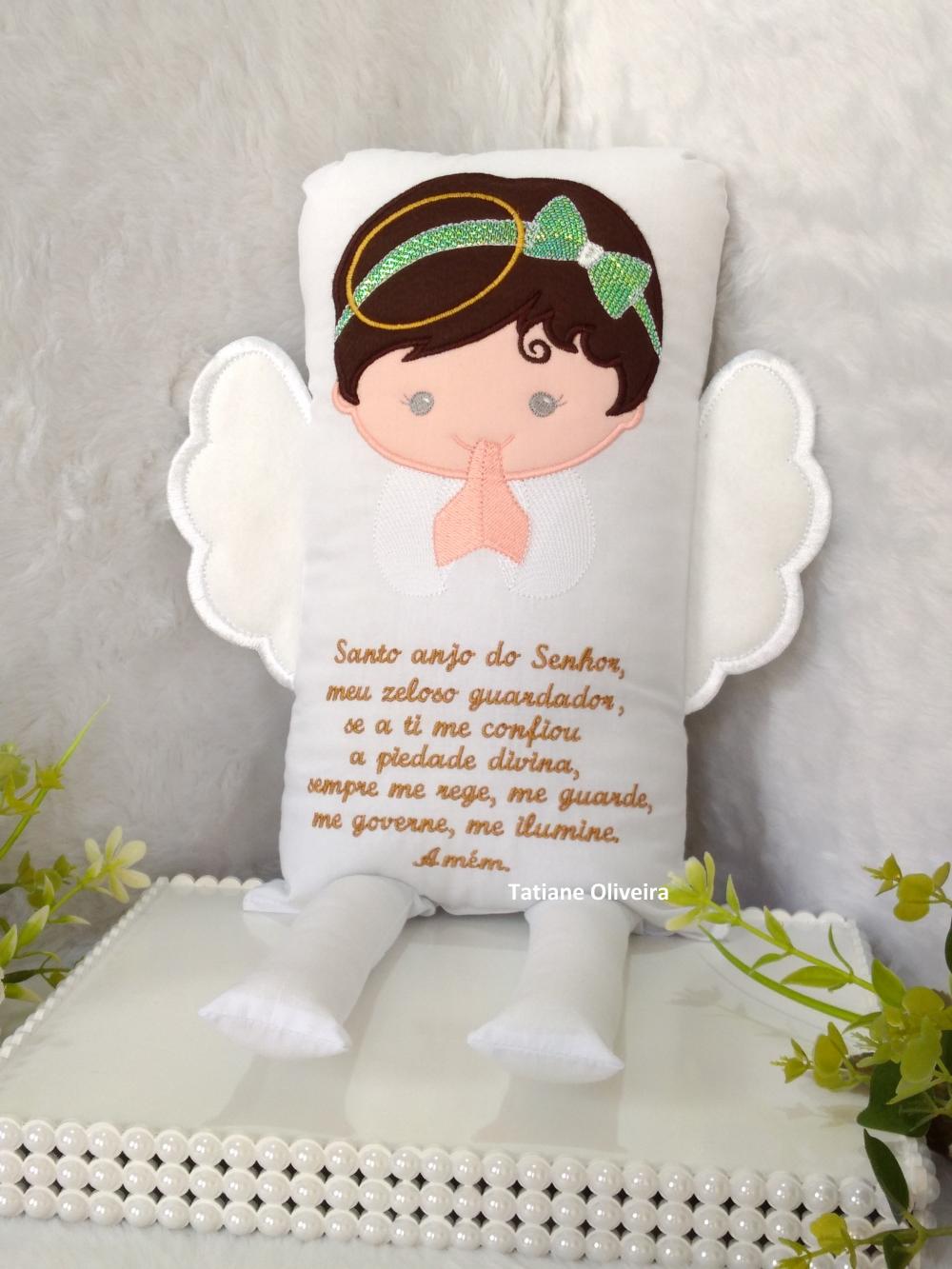Naninha Anjo Com Oração do Anjo da Guarda - Naninha De Bebê Pe