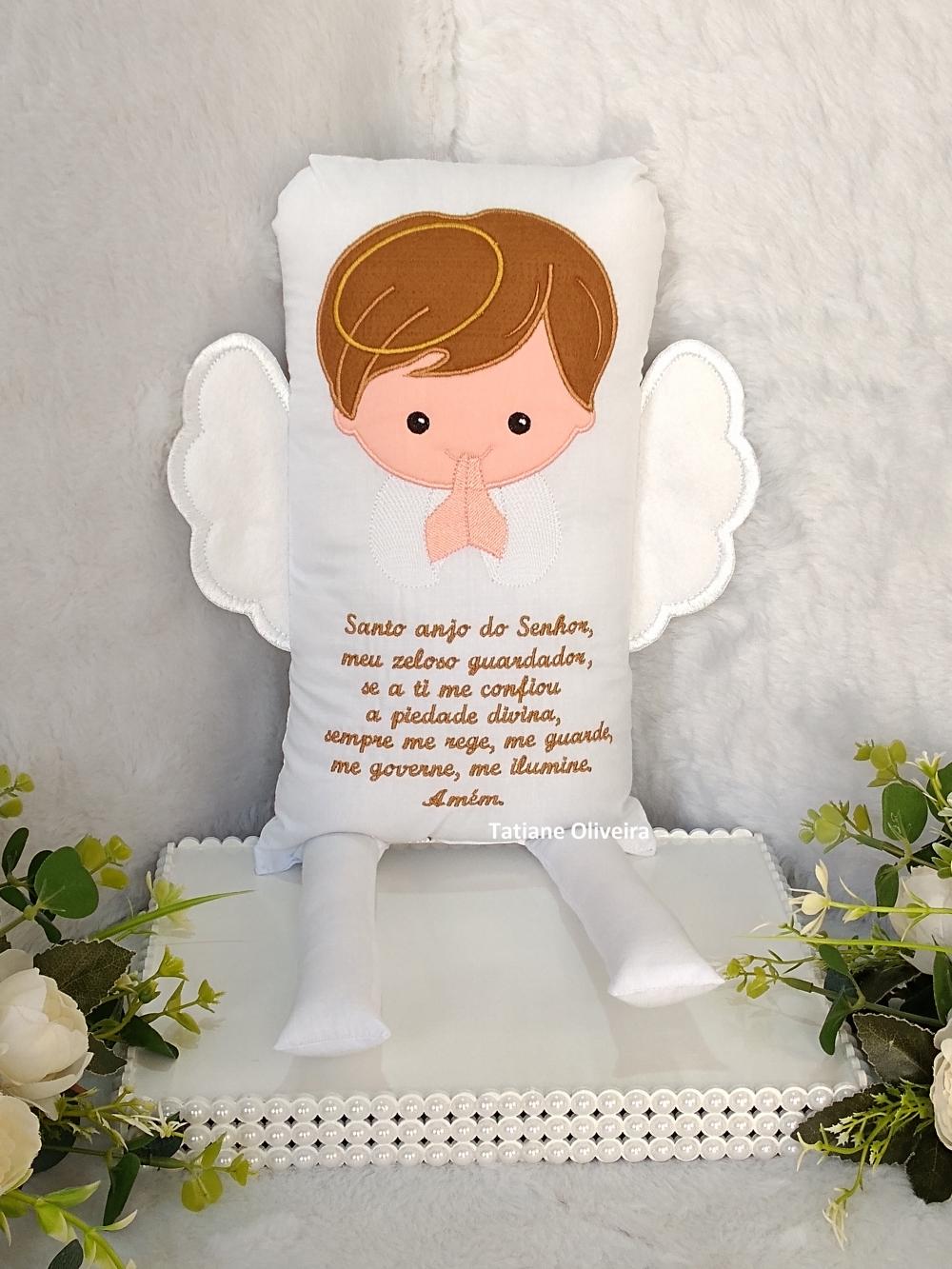 Naninha Anjo Com Oração do Anjo da Guarda - Naninha De Bebê Pe