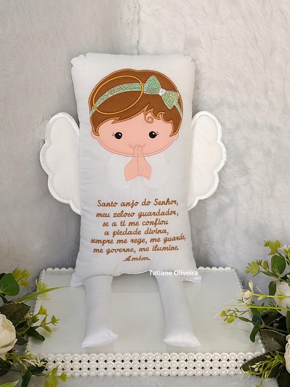 Naninha Anjo Com Oração do Anjo da Guarda - Naninha De Bebê Pe