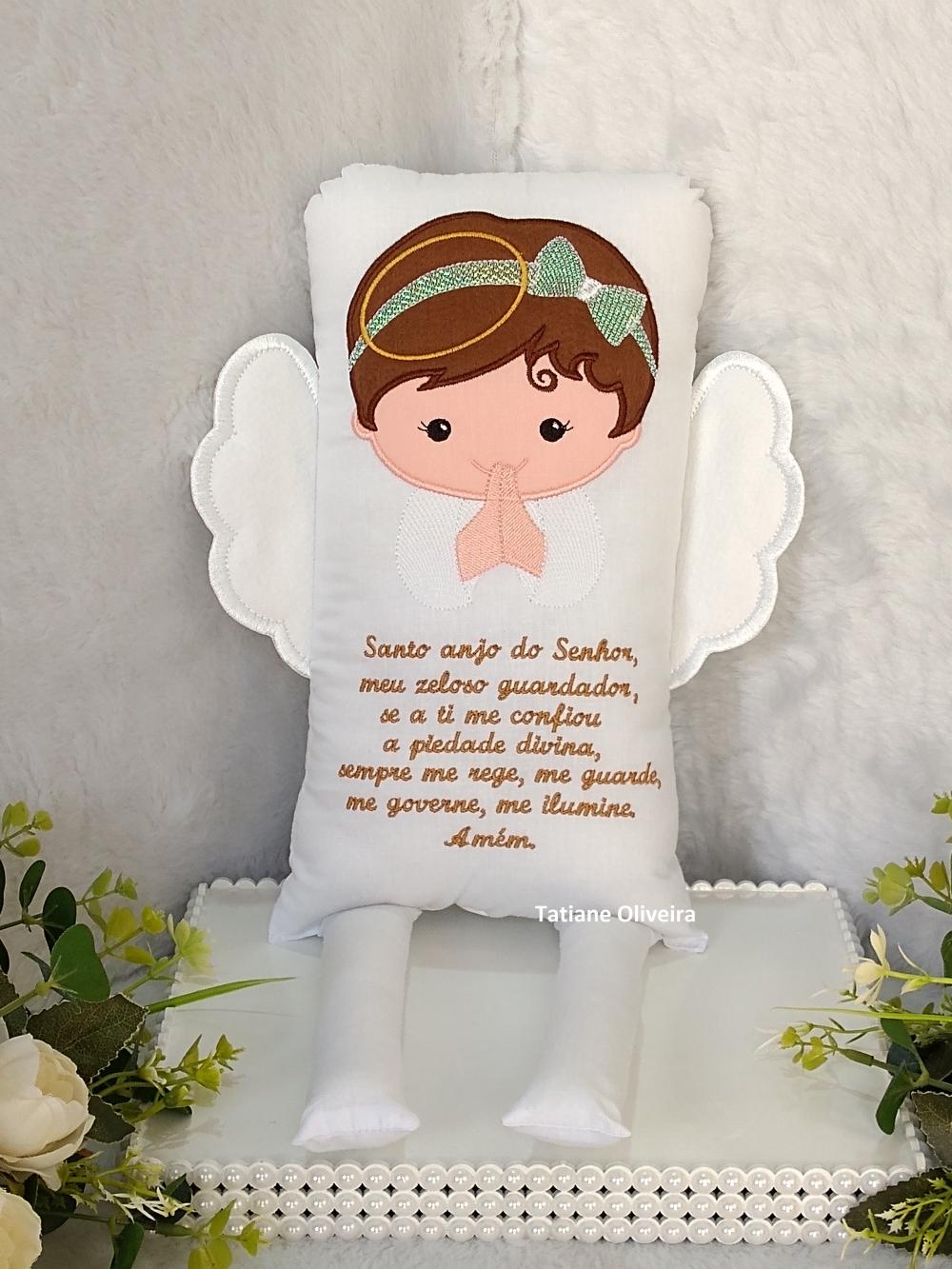 Naninha Anjo Com Oração do Anjo da Guarda - Naninha De Bebê Pe