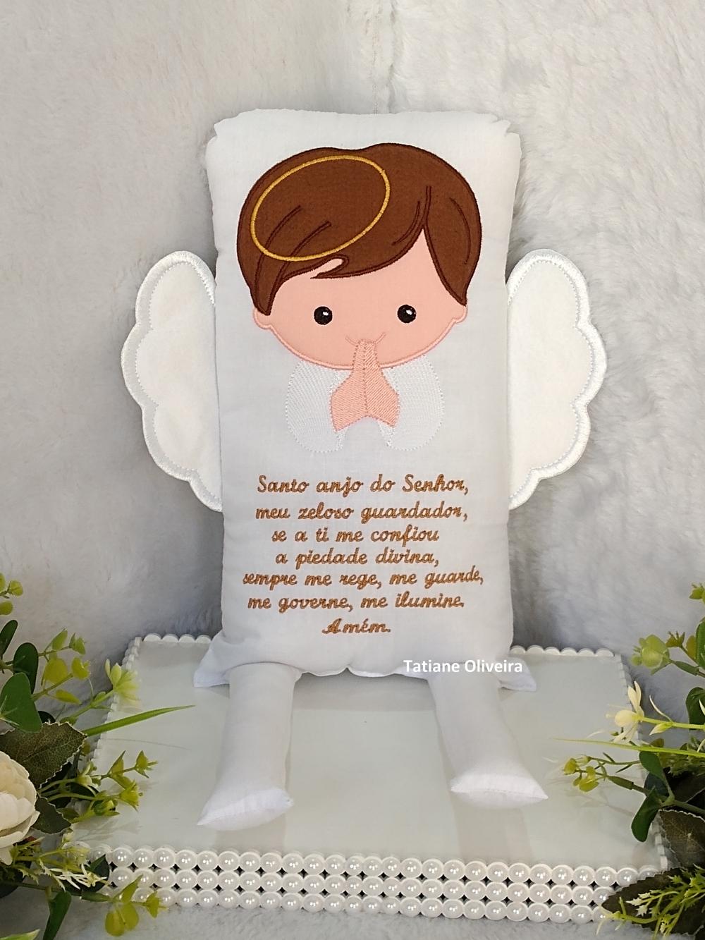 Naninha Anjo Com Oração do Anjo da Guarda - Naninha De Bebê Pe
