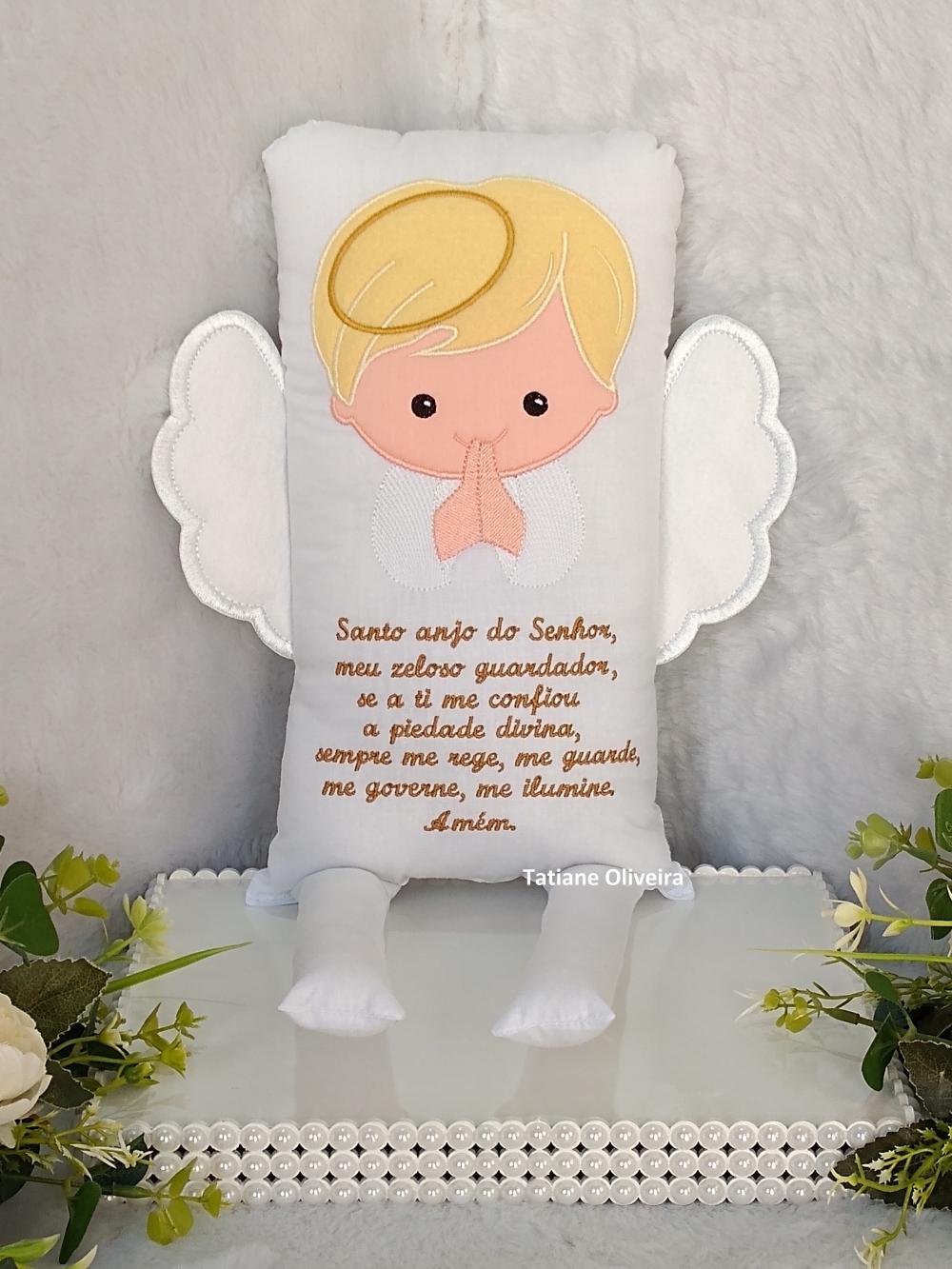Naninha Anjo Com Oração do Anjo da Guarda - Naninha De Bebê Pe
