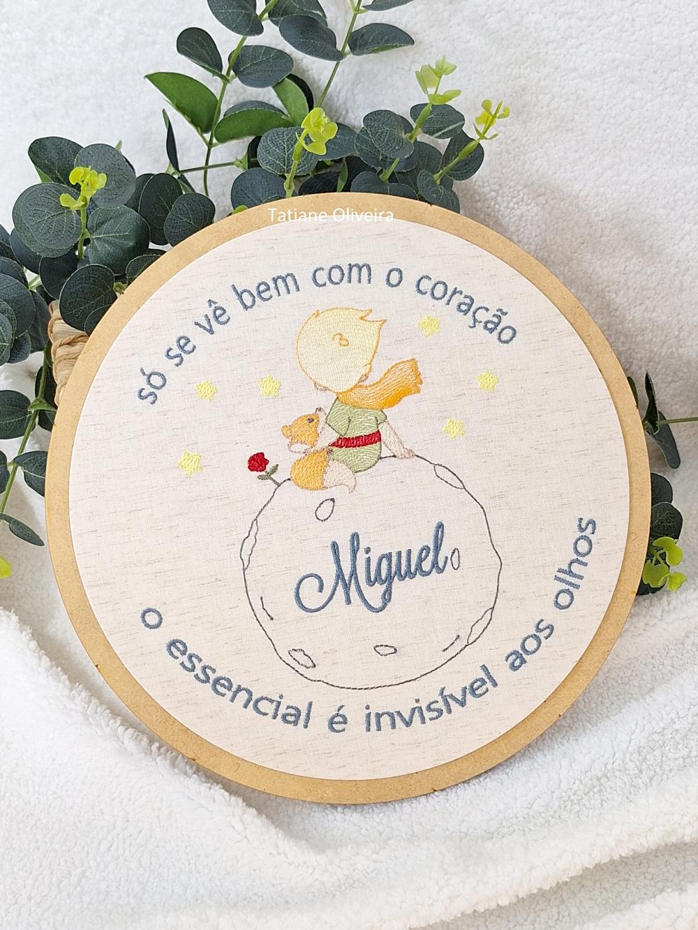 Enfeite Maternidade Bastidor - Pequeno Príncipe