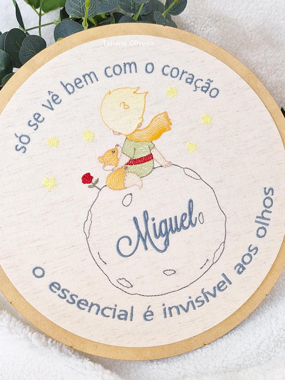 Enfeite Maternidade Bastidor - Pequeno Príncipe