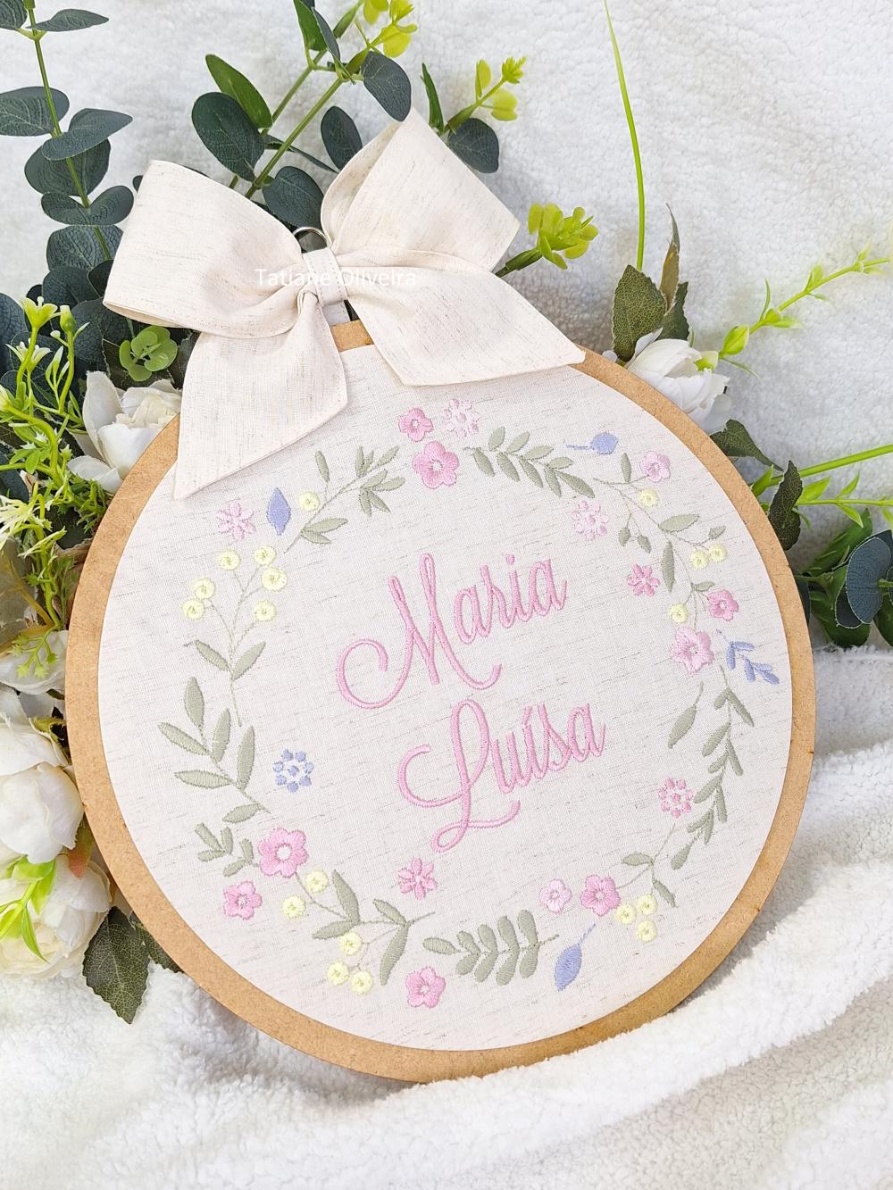 Enfeite Maternidade Bastidor - Flores
