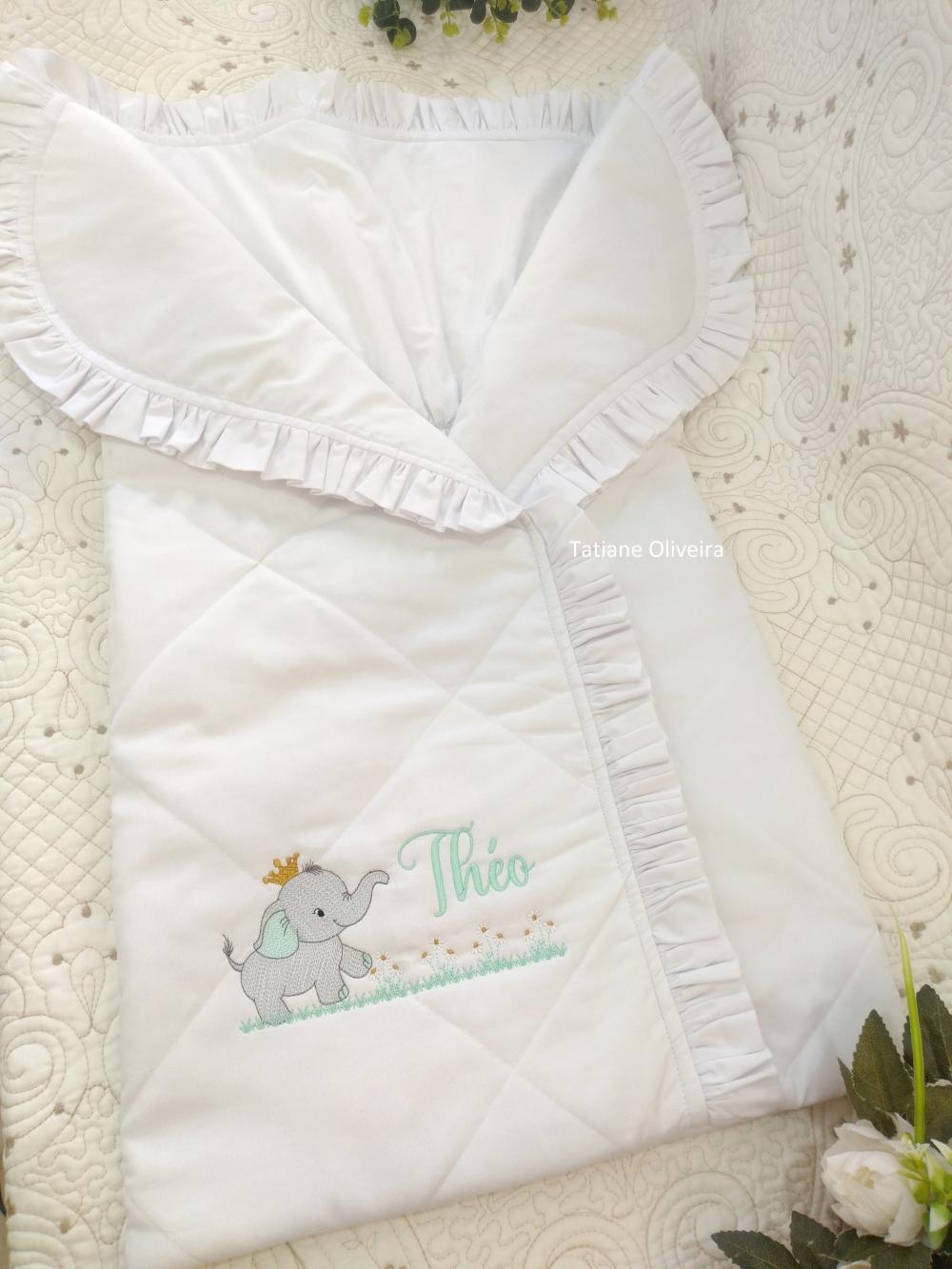 Saco de dormir para bebê bordado personalizado - Porta bebê bor