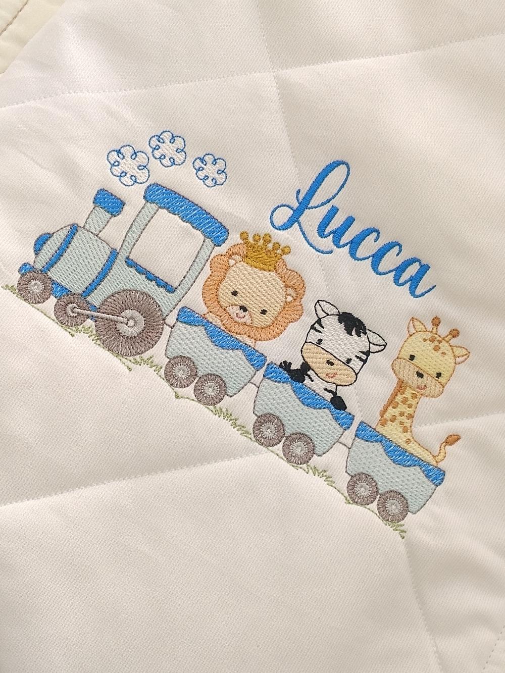Saco de dormir para bebê bordado personalizado - Porta bebê bor