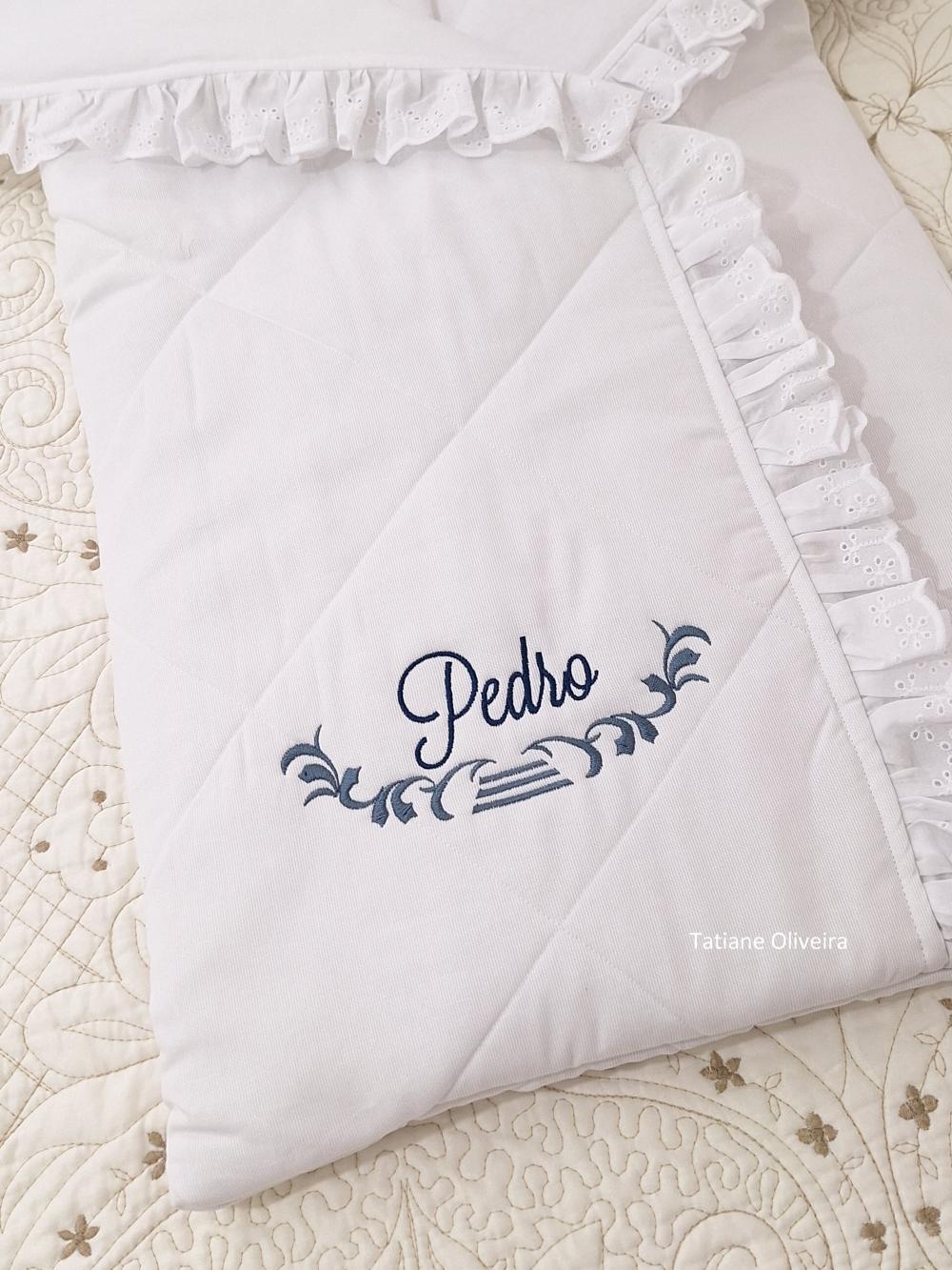 Saco de dormir para bebê bordado personalizado - Porta bebê bor
