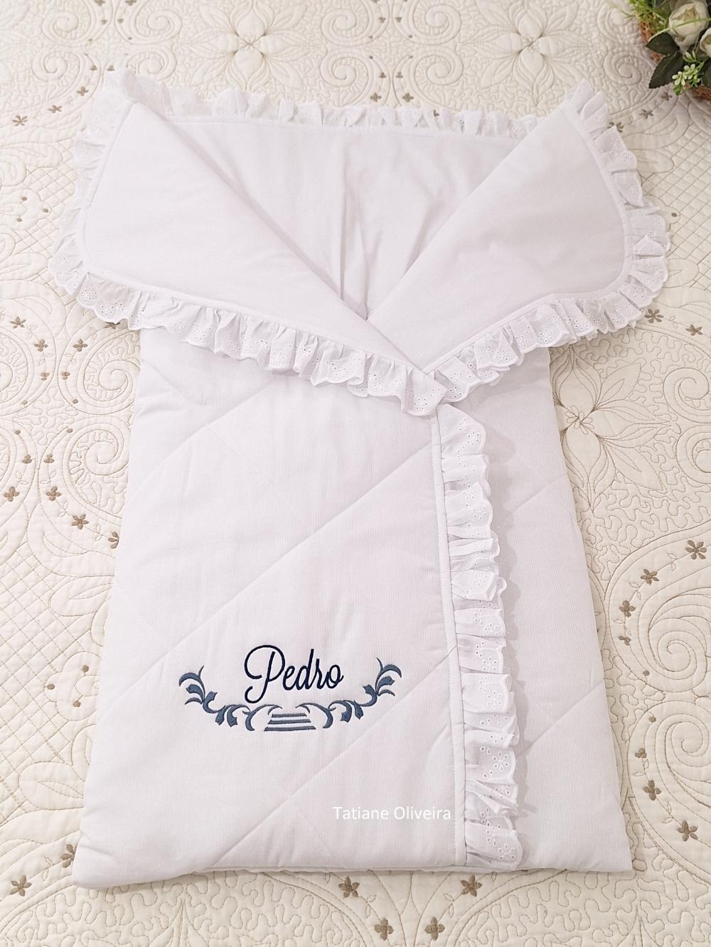 Saco de dormir para bebê bordado personalizado - Porta bebê bor