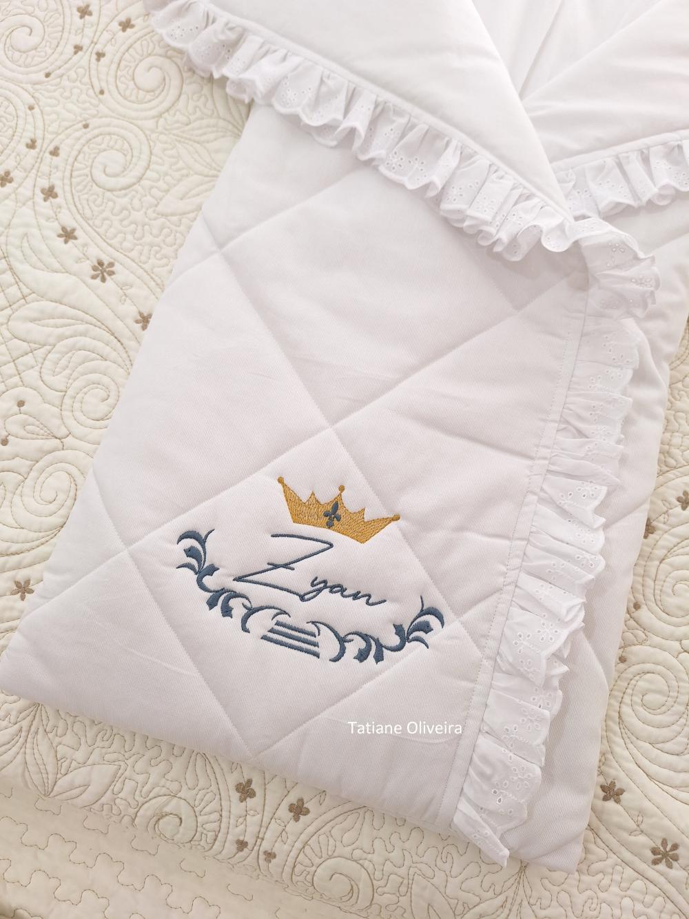 Saco de dormir para bebê bordado personalizado - Porta bebê bor