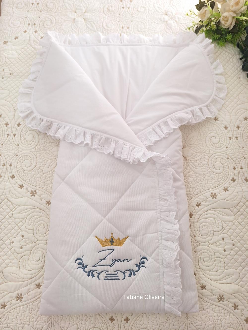 Saco de dormir para bebê bordado personalizado - Porta bebê bor