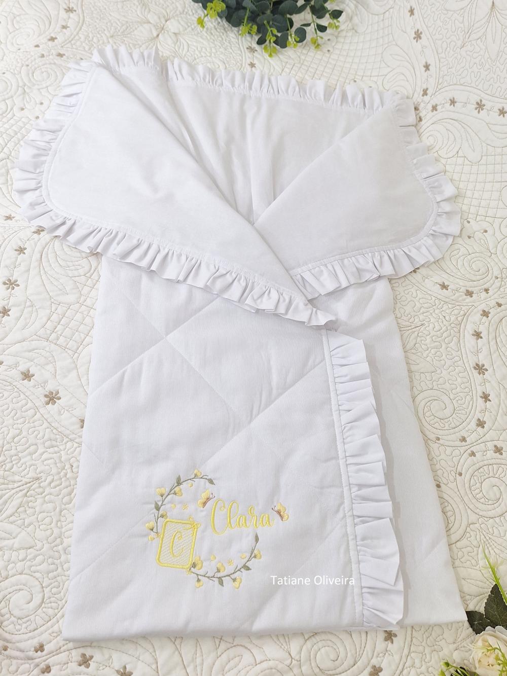 Saco de dormir para bebê bordado personalizado - Porta bebê bor