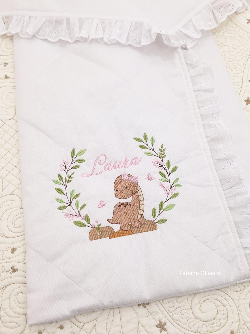 Saco de dormir para bebê bordado personalizado - Porta bebê bor