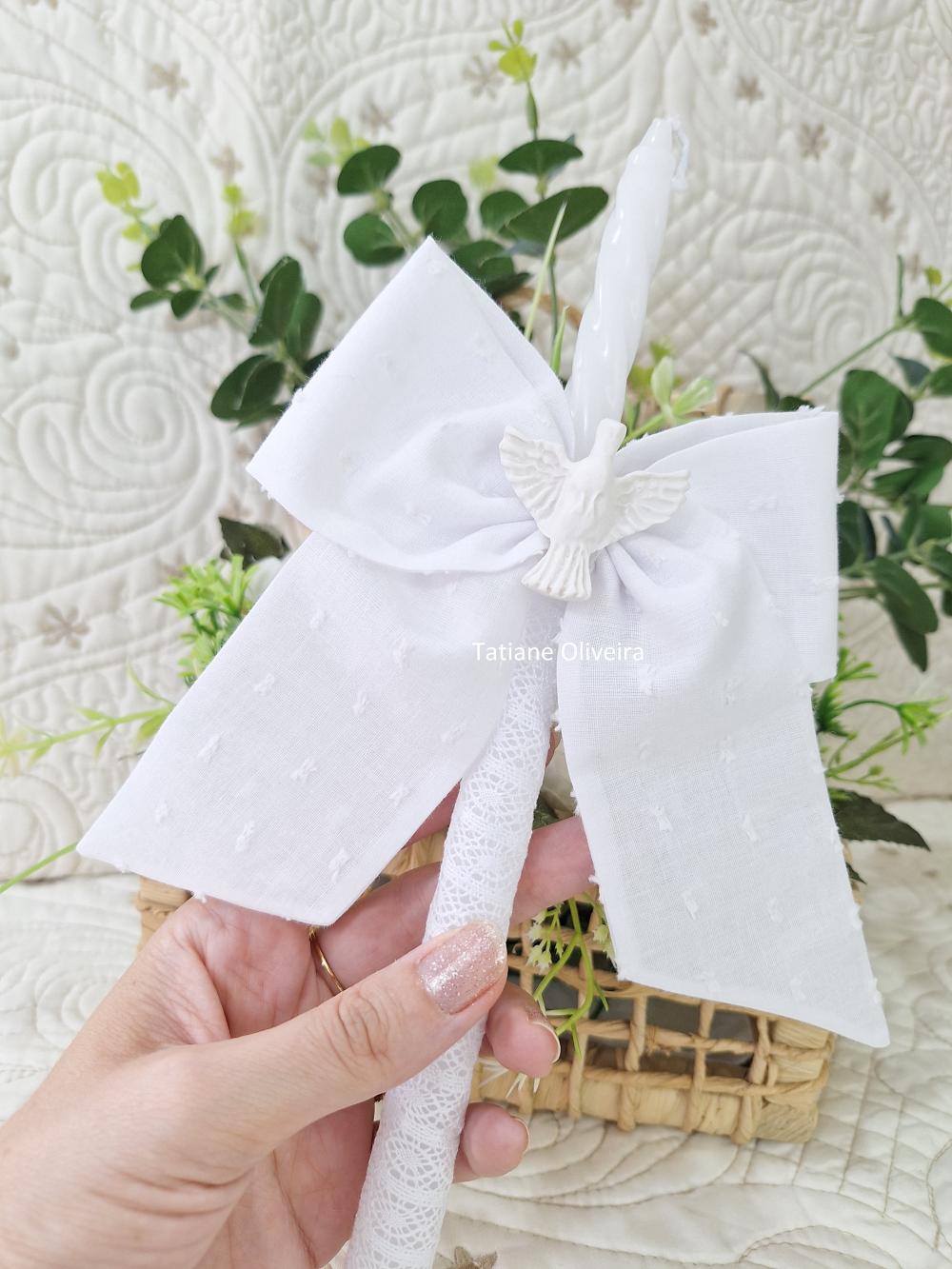 Vela De Batizado Personalizada - Vela De Batismo Decorada