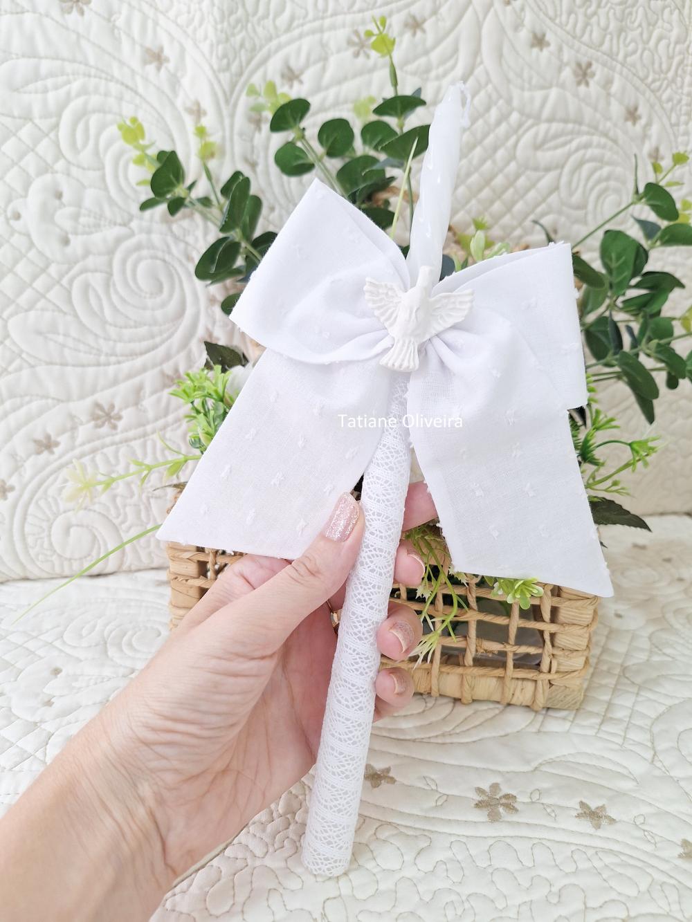 Vela De Batizado Personalizada - Vela De Batismo Decorada