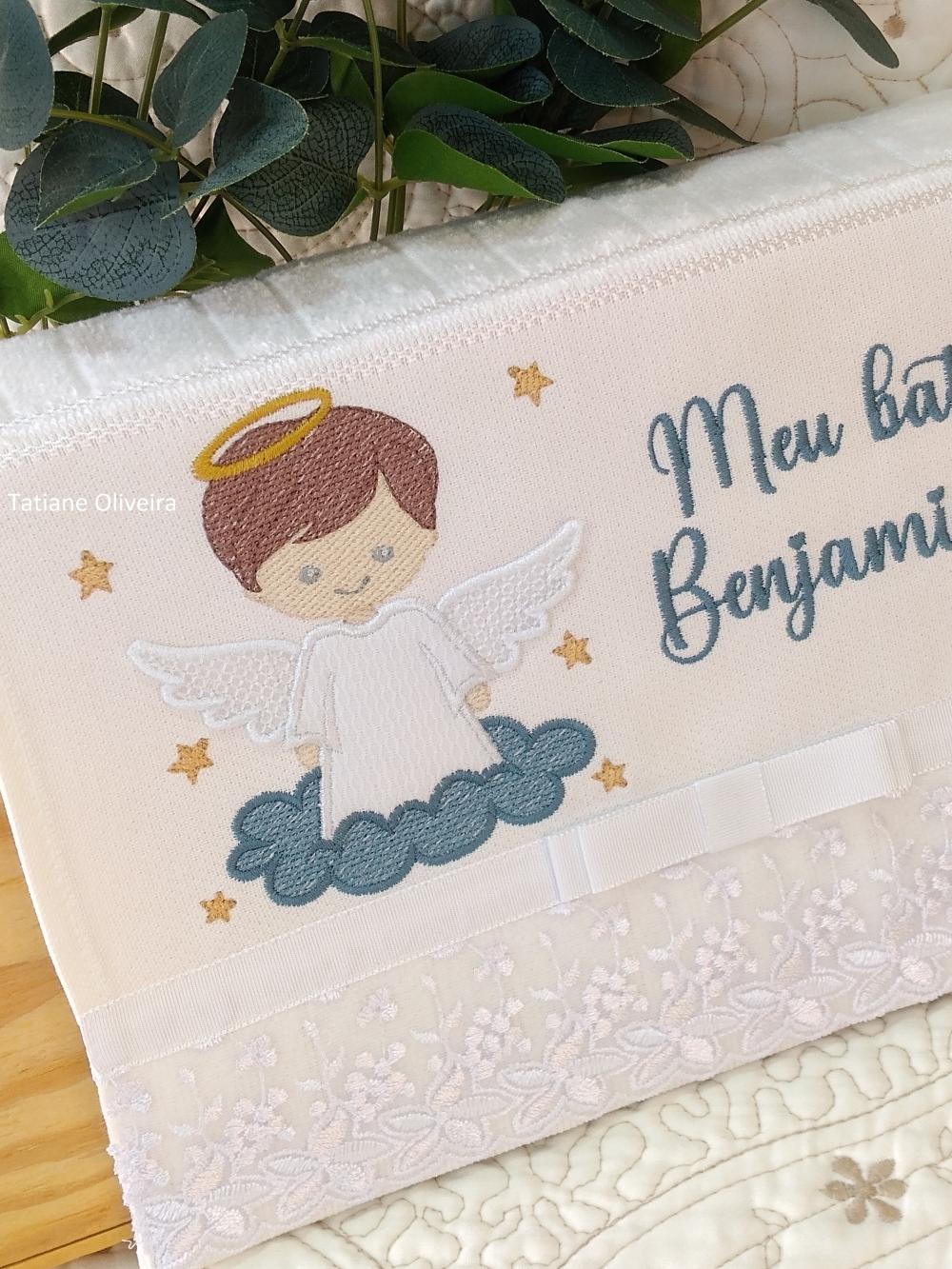 Toalha De Batizado Bordada - Toalha De Batizado Personalizada Com