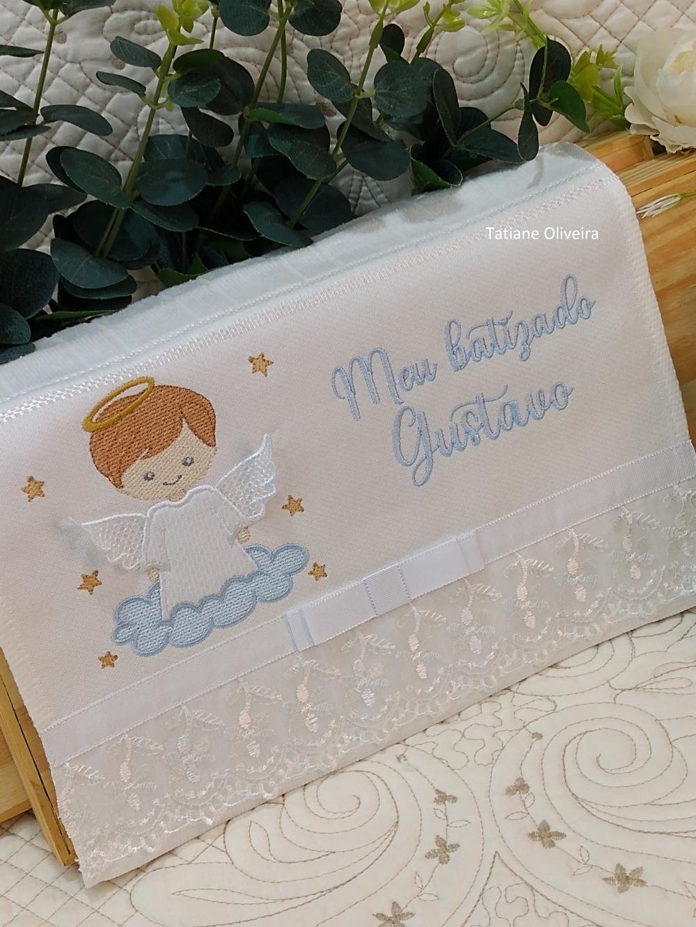 Toalha De Batizado Bordada - Toalha De Batizado Personalizada Com
