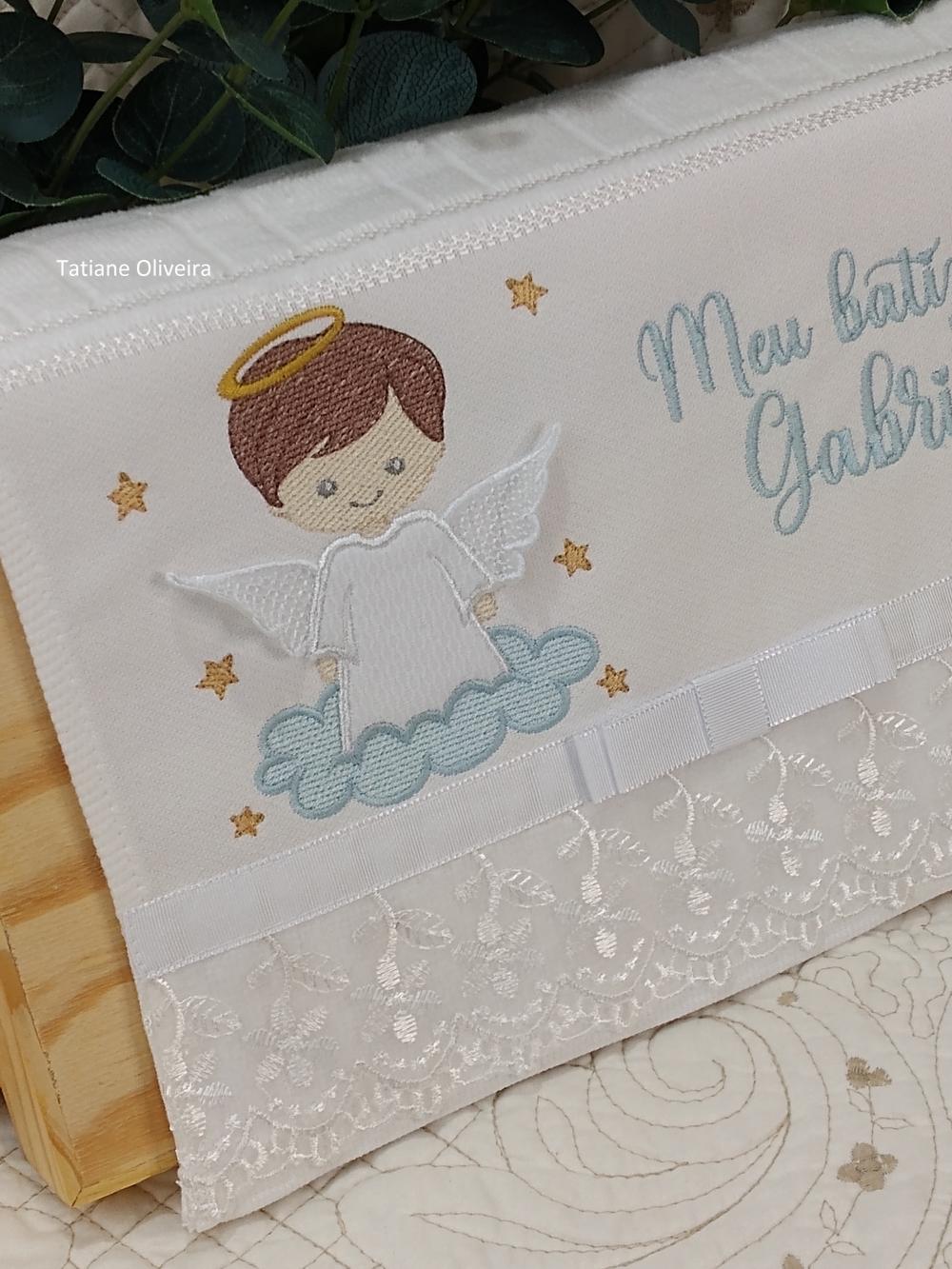 Toalha De Batizado Bordada - Toalha De Batizado Personalizada Com