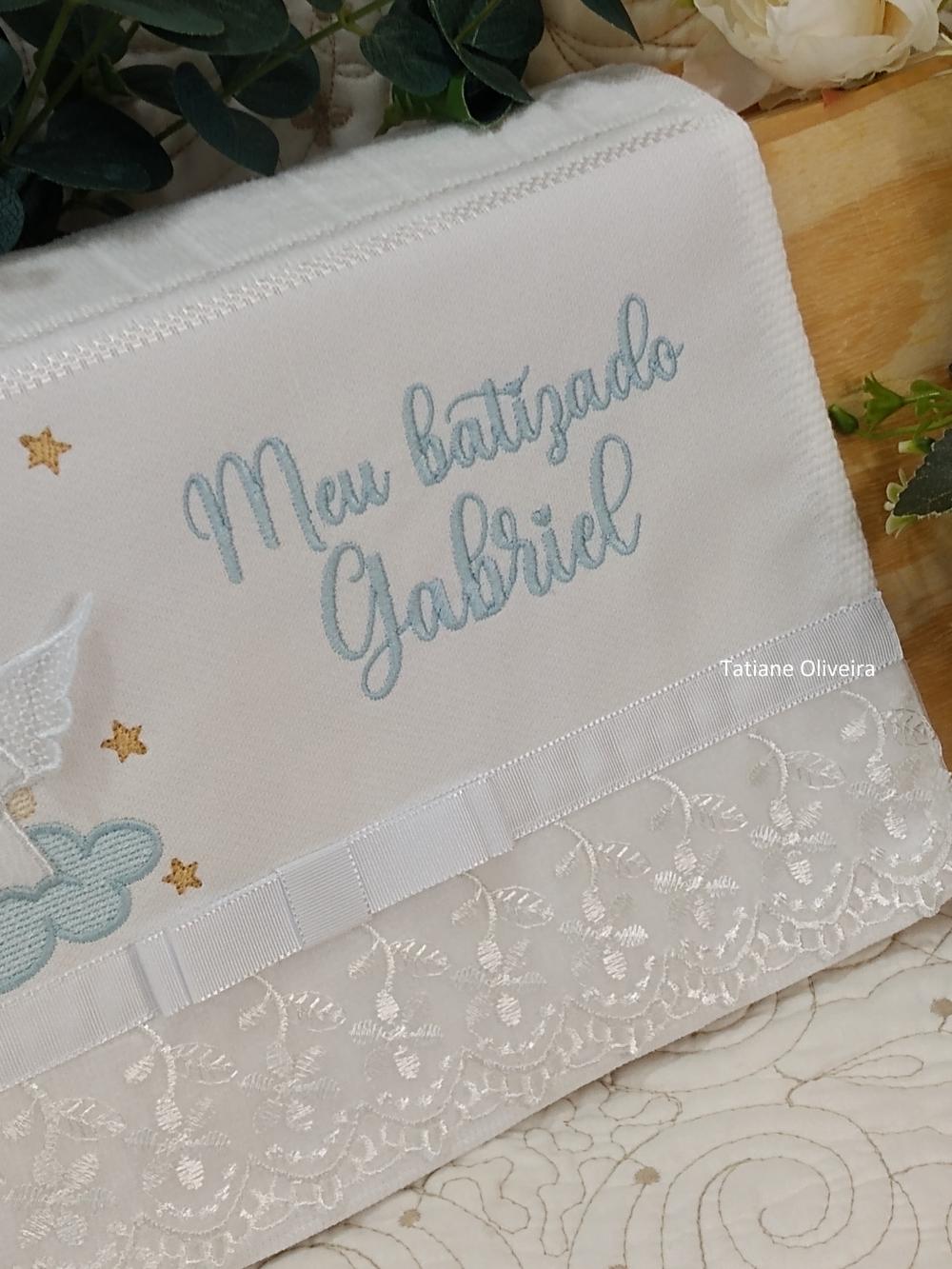 Toalha De Batizado Bordada - Toalha De Batizado Personalizada Com