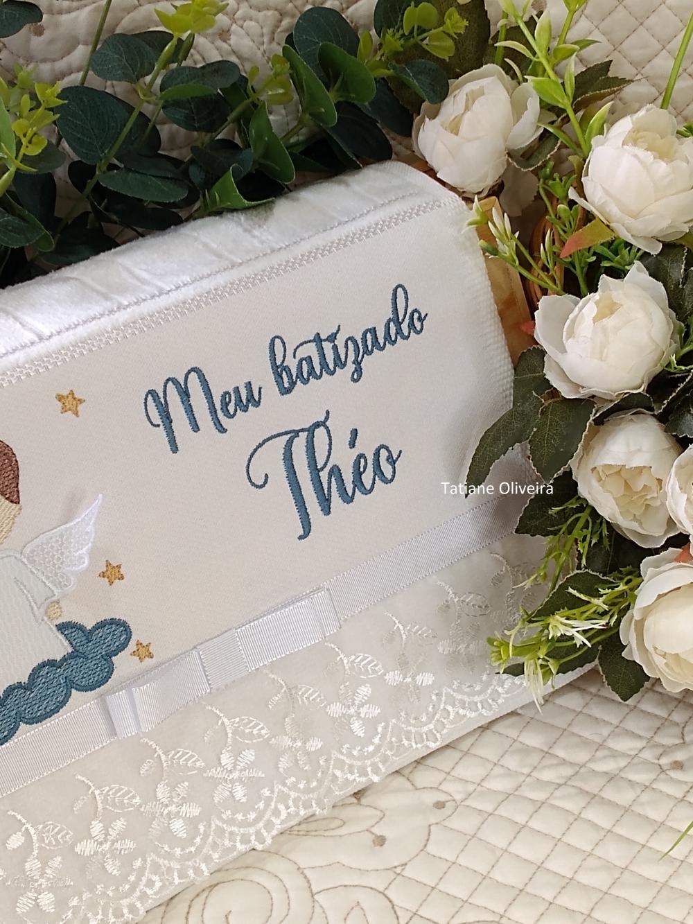 Toalha De Batizado Bordada - Toalha De Batizado Personalizada Com