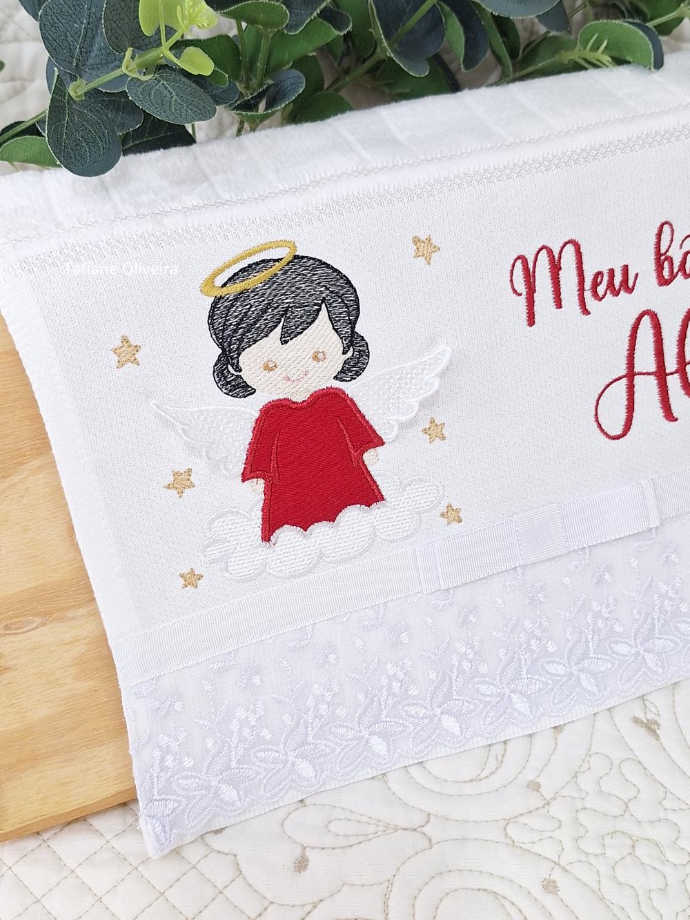 Toalha De Batizado Bordada - Toalha De Batizado Personalizada Com
