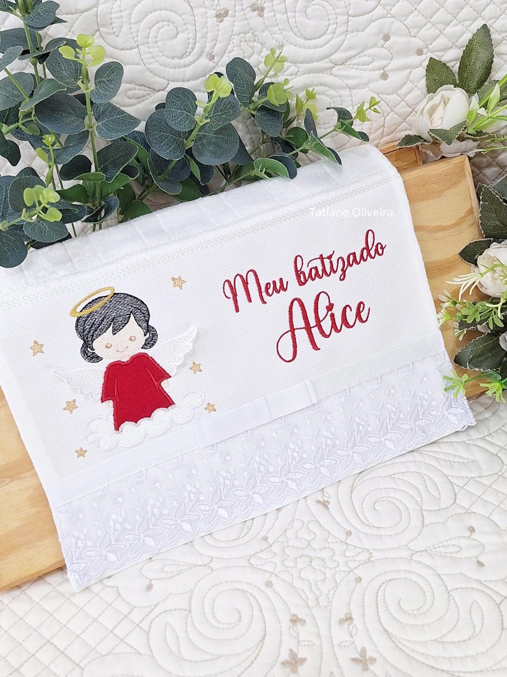 Toalha De Batizado Bordada - Toalha De Batizado Personalizada Com