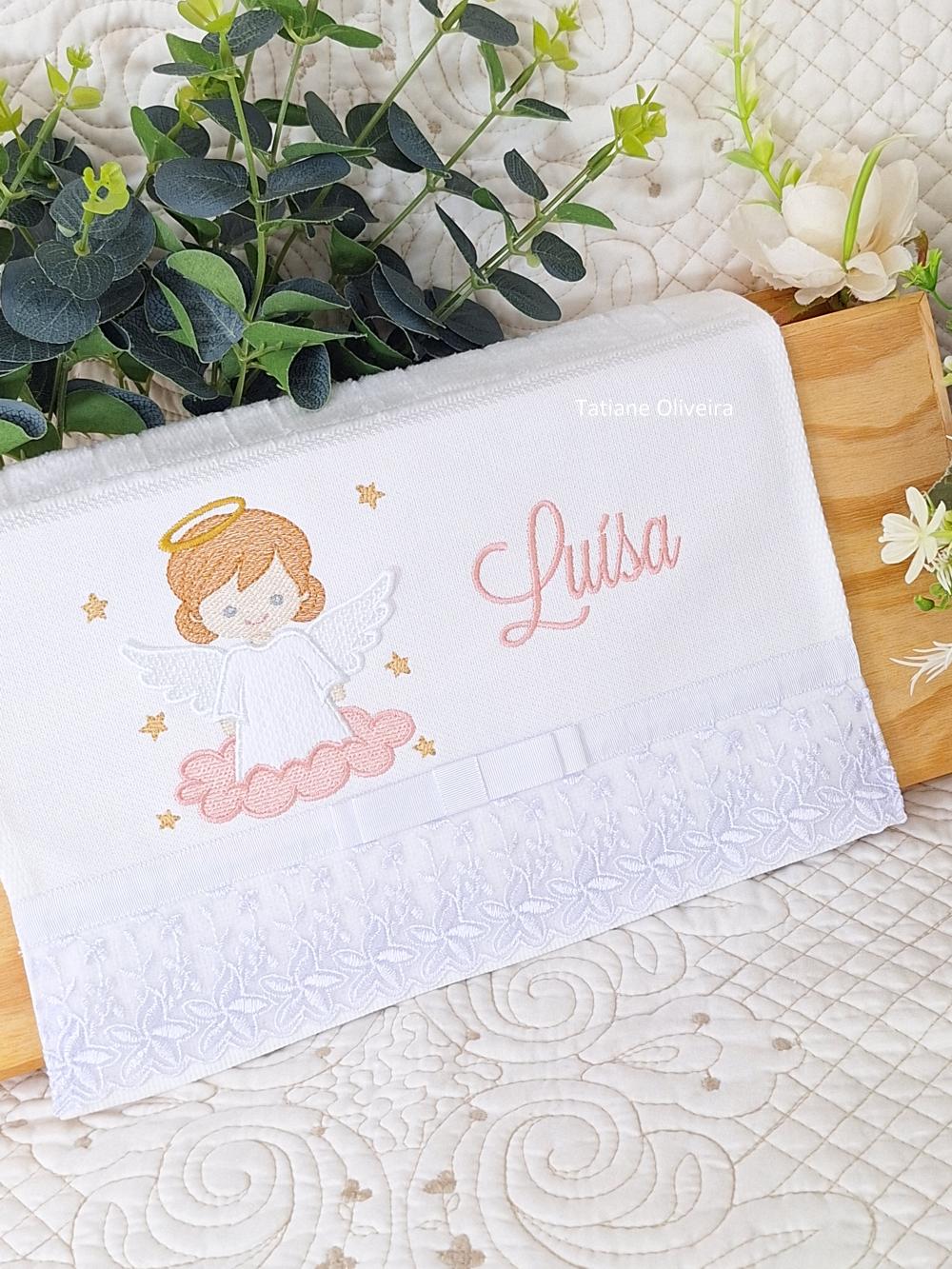 Toalha De Batizado Bordada - Toalha De Batizado Personalizada Com