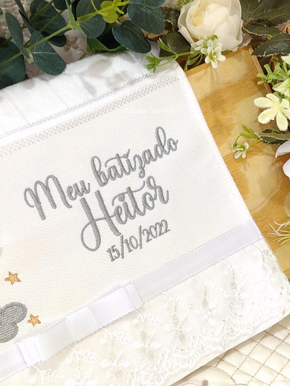 Toalha De Batizado Bordada - Toalha De Batizado Personalizada Com