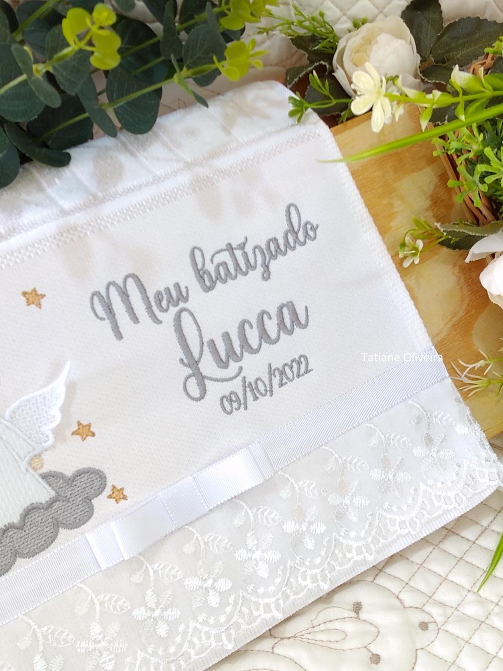 Toalha De Batizado Bordada - Toalha De Batizado Personalizada Com