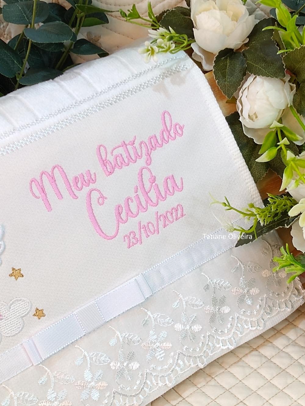 Toalha De Batizado Bordada - Toalha De Batizado Personalizada Com