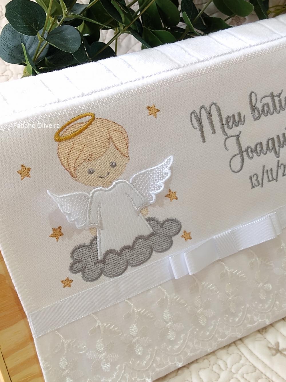 Toalha De Batizado Bordada - Toalha De Batizado Personalizada Com