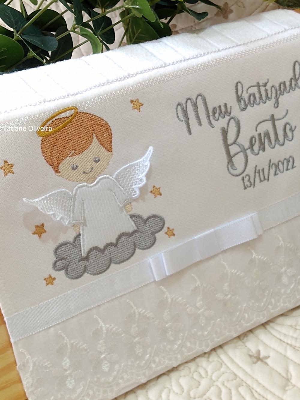 Toalha De Batizado Bordada - Toalha De Batizado Personalizada Com